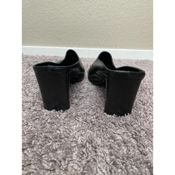 CORDANI Black Leather Slip Ons Mule Heels Size 6 - Picture 8 of 13